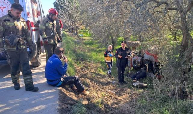Bursa'da tamire götürmek istediği traktörün altında kalan sürücü öldü