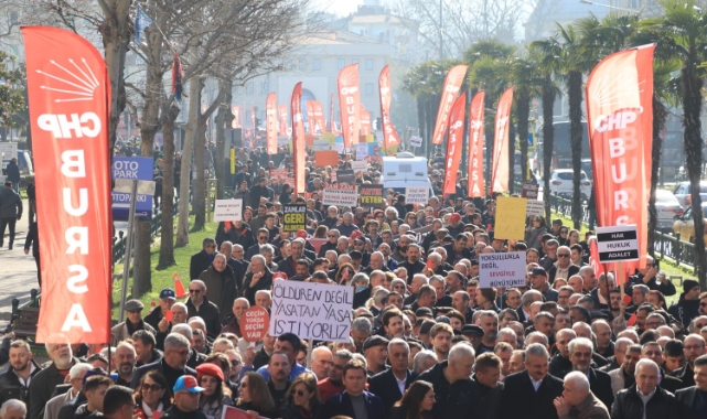 CHP Bursa ve Bursa Halk Dayanışması'ndan görkemli miting