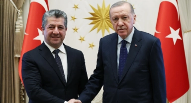 Cumhurbaşkanı Erdoğan ile IKBY Başbakanı Mesrur Barzani görüştü