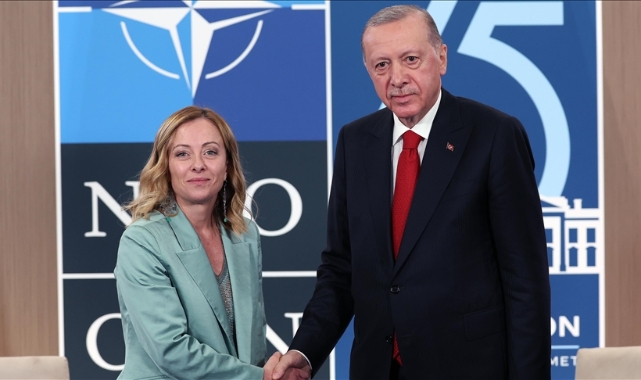Cumhurbaşkanı Erdoğan ile İtalya Başbakanı Meloni görüştü
