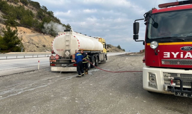D100 korkutan tanker yangını