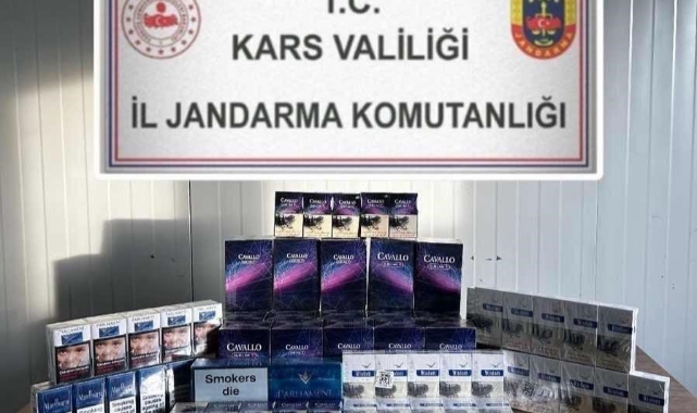 Digor’da kaçak sigara ele geçirildi