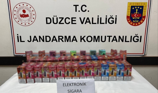 Düzce’de jandarmadan kaçak elektronik sigara operasyonu!