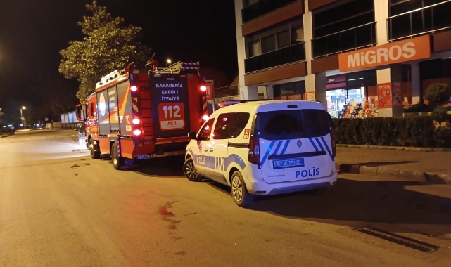 Ereğli'de iş yeri yangını