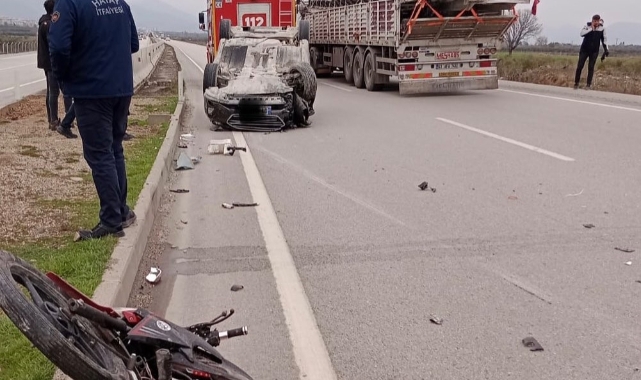 Hassa’da trafik kazası: 2 yaralı