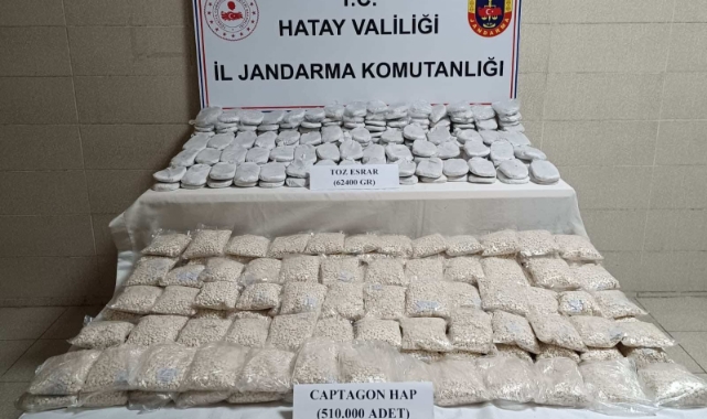 Hatay'da yüklü miktarda uyuşturucu ele geçirildi
