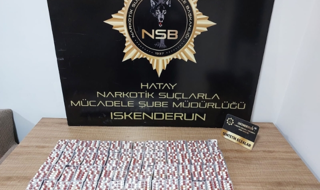 İskenderun’da uyuşturucu hap ele geçirildi