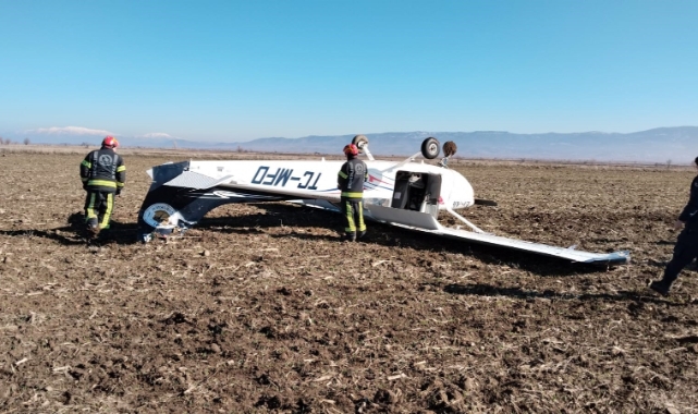 Isparta'dan havalanan eğitim uçağı Denizli’de sert iniş yaptı! Pilot yaralandı