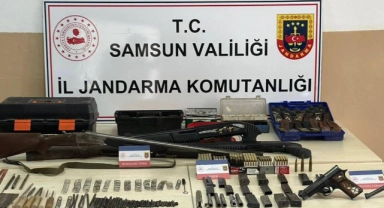Samsun'da jandarmadan kaçak silah imalathanesine baskın