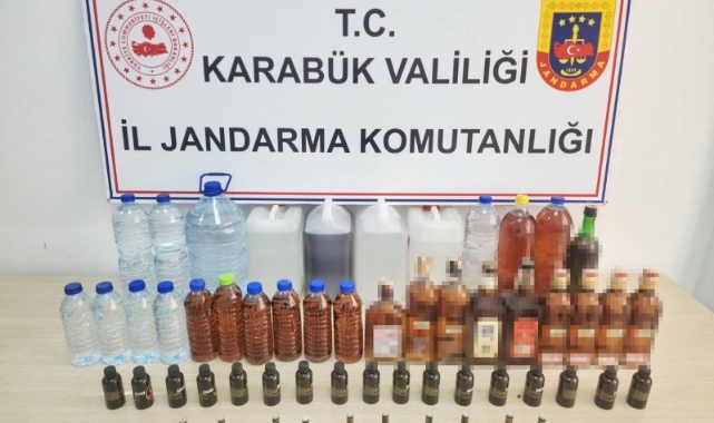Karabük'te sahte alkol operasyonu