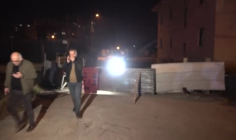 Karakol inşaatına molotofkokteyli atan saldırgan vurularak yakalandı