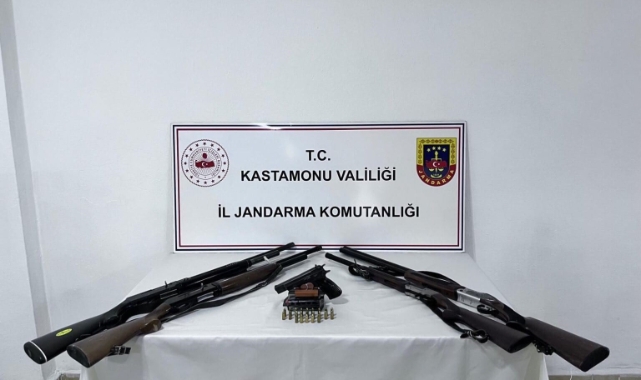 Kastamonu'da çok sayıda ruhsatsız silah ele geçirildi