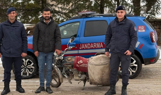 Kırşehir'de çalınan motosikleti jandarma buldu