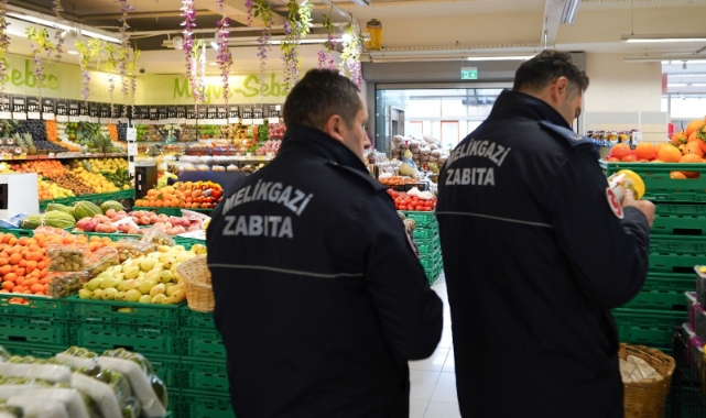 Melikgazi Belediyesi zabıta ekipleri fahiş fiyata karşı sahada
