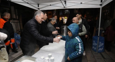 Miraç Kandili’nde İnegöl'de süt ikramı