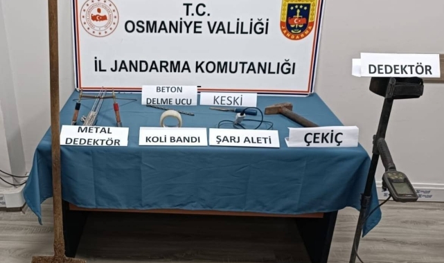Osmaniye'de kaçak kazıya suçüstü!