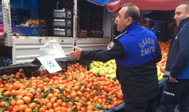 Pazar yerlerine gramaj ve etiket denetimi