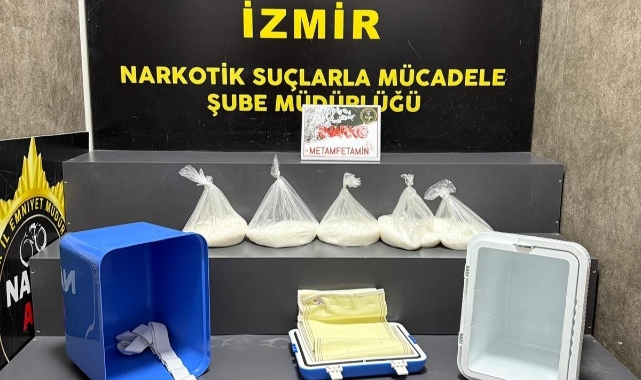 Piknik termosundan 5 kilogram uyuşturucu çıktı