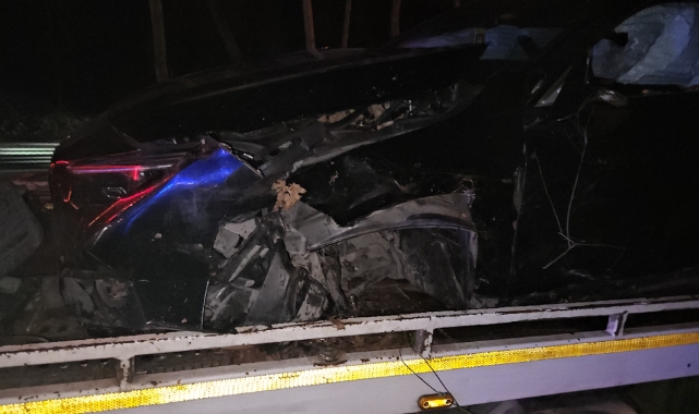 Sarıyer'de hız yapan sürücü aracıyla ormanlık alana uçtu: 1 yaralı