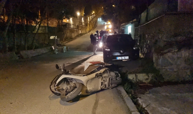 Sarıyer'de otomobil ile çarpışan motosiklet sürücüsü hayatını kaybetti