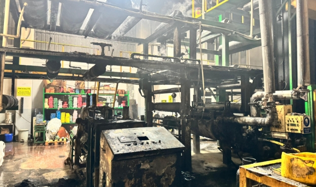 Yalıtım fabrikasında yangın; 2 işçi ağır yaralı
