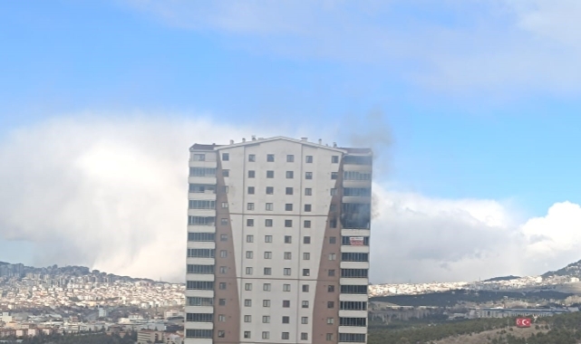 Ankara’da bir binanın 18. katında yangın çıktı