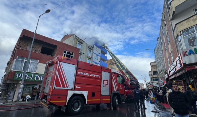 Arnavutköy'de korkutan yangın!