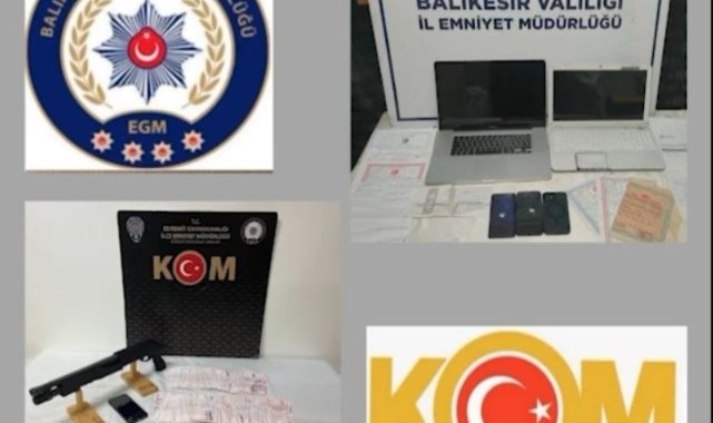 Balıkesir’de organize suç örgütü operasyonu 6 gözaltı