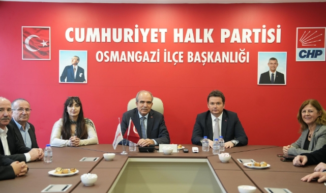 Başkan Aydın'dan CHP Osmangazi İlçe Başkanı Raşit Gürbüz'e ziyaret!