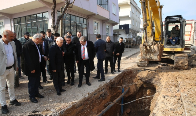 Başkan Bozbey İnegöl'deki altyapı çalışmalarını yerinde inceledi