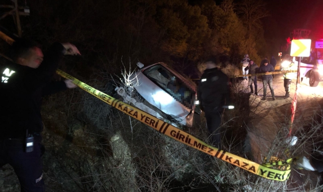 Burdur'da şarampole uçan otomobil sürücüsü hayatını kaybetti