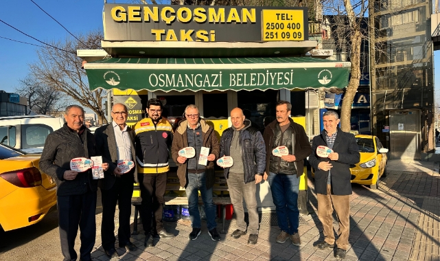 Bursa'da Şoförler ve Otomobilciler Odası ile taksi şoförlerinden fermuar sistemine destek
