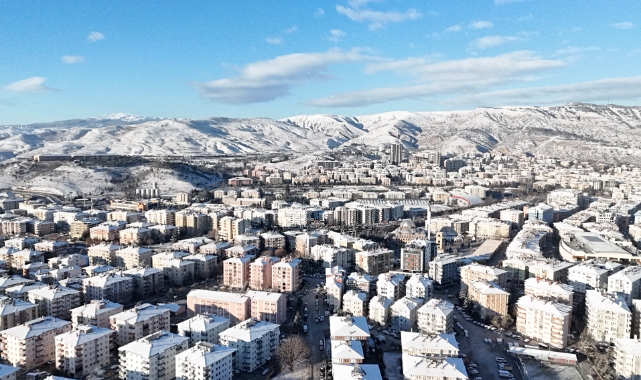Çankırı'da kar manzarası dronla havadan görüntülendi