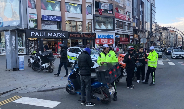 Çorlu’da motosikletliler denetlendi