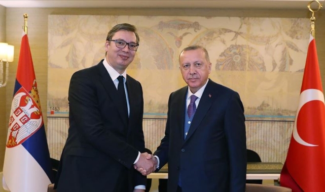 Cumhurbaşkanı Erdoğan ile Sırbistan Cumhurbaşkanı Vucic görüştü