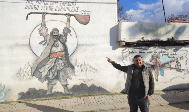 Denizli'de depremin izleri duvar resimleriyle örtüldü