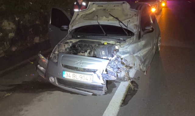 Düzce'de otomobil takla attı: 1 yaralı