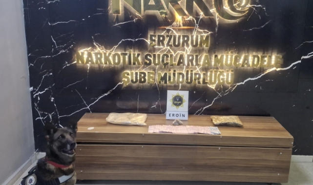 Erzurum’da 3 kilo 200 gram eroin ele geçirildi