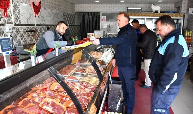Gürün'de kasaplar ve marketler denetlendi
