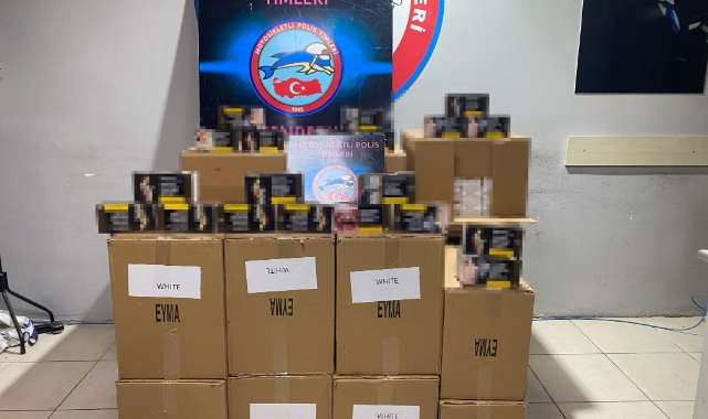 Hatay'da 110 bin adet makaron ele geçirildi