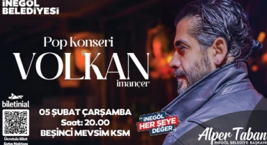 İnegöl'de Volkan İmançer İle 90’lar Pop Konseri biletleri ücretsiz!