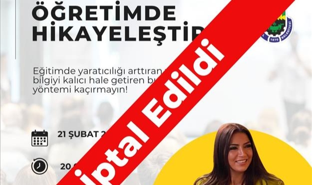 İnegöl'deki “Öğretimde Hikayeleştirme” semineri ertelendi