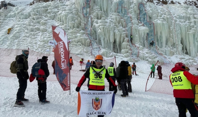 İnegöllü sporcu Bülent Aktaş Buz Tırmanış Türkiye Şampiyonu oldu