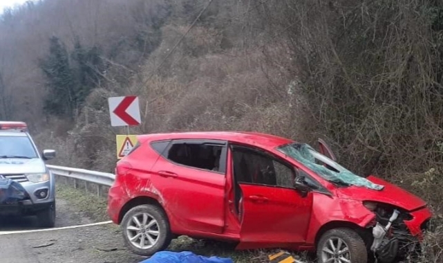 Karabük'te şarampole devrilen otomobilin sürücüsü hayatını kaybetti