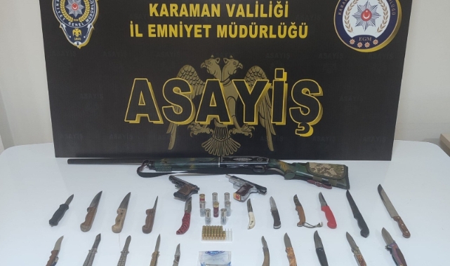 Karaman’da asayiş uygulamasında 5 tutuklama