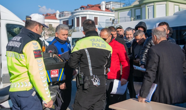 Kuşadası'nda okul servisleri denetimden geçti