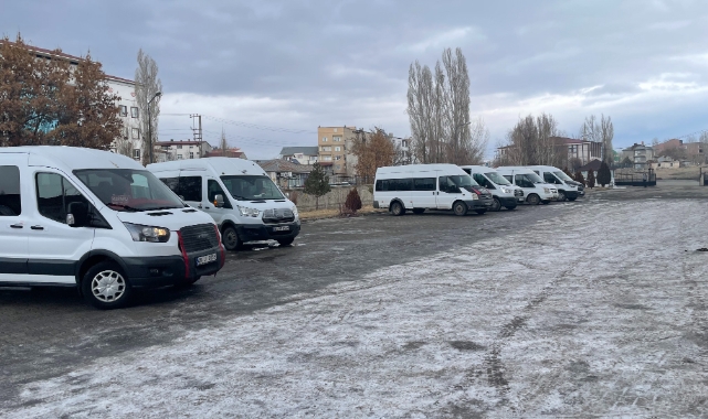 Malazgirt'te servis araçlarına denetim