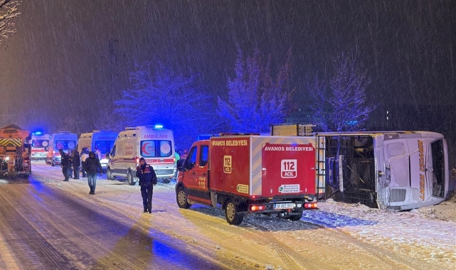 Nevşehir'de yolcu otobüsü devrildi! 6 yaralı