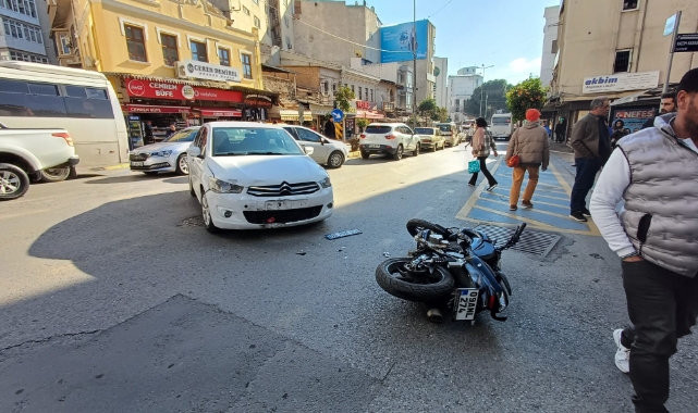 Otomobil ile motosiklet çarpıştı: 1 yaralı