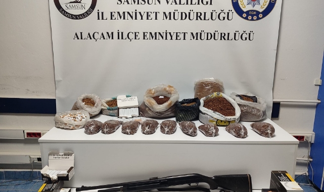 Samsun'da kaçak tütün mamulleri operasyonu!